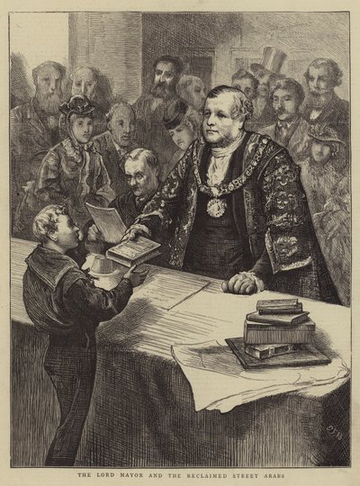 De Lord Mayor en de gerehabiliteerde straatkinderen door Edward Frederick Brewtnall